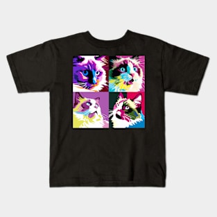 Ragdoll Pop Art - Cat Lover Gift Kids T-Shirt